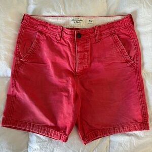 Abercrombie & Fitch 7” men’s shorts - red